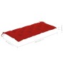 Banco de jardín plegable con cojín bambú 118 cm de , Bancos de jardín - Ref: Foro24-3063870, Precio: 91,49 €, Descuento: %