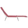 Folding sun loungers, 2 units, red steel and fabric by , Loungers - Ref: Foro24-44301, Price: 87,39 €, Discount: %