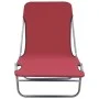 Folding sun loungers, 2 units, red steel and fabric by , Loungers - Ref: Foro24-44301, Price: 87,39 €, Discount: %