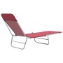 Tumbonas plegables 2 unidades acero y tela rojas de , Tumbonas - Ref: Foro24-44301, Precio: 94,49 €, Descuento: %
