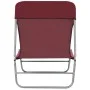 Folding sun loungers, 2 units, red steel and fabric by , Loungers - Ref: Foro24-44301, Price: 87,39 €, Discount: %