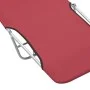 Folding sun loungers, 2 units, red steel and fabric by , Loungers - Ref: Foro24-44301, Price: 87,39 €, Discount: %