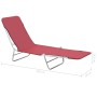 Tumbonas plegables 2 unidades acero y tela rojas de , Tumbonas - Ref: Foro24-44301, Precio: 94,49 €, Descuento: %