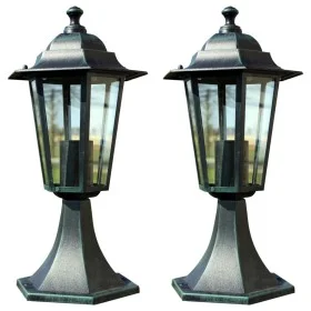 Lámpara de jardín 2 uds aluminio verde oscuro/negro de , Iluminación de exterior - Ref: Foro24-3057507, Precio: 50,40 €, Desc...