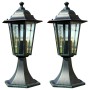 Lámpara de jardín 2 uds aluminio verde oscuro/negro de , Iluminación de exterior - Ref: Foro24-3057507, Precio: 51,36 €, Desc...