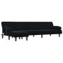 Sofá cama en forma de L terciopelo negro 260x140x70 cm de , Sofás - Ref: Foro24-3157245, Precio: 451,86 €, Descuento: %