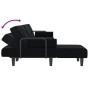 Sofá cama en forma de L terciopelo negro 260x140x70 cm de , Sofás - Ref: Foro24-3157245, Precio: 451,86 €, Descuento: %
