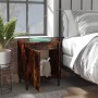 Mesita de noche con patas de metal roble ahumado 40x30x50 cm de vidaXL, Mesitas de noche - Ref: Foro24-813116, Precio: 38,70 ...
