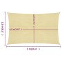 Toldo de vela HDPE beige 160 g/m² 2,5x5 m de , Sombrillas - Ref: Foro24-311126, Precio: 31,80 €, Descuento: %