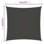Toldo de vela antracita HDPE 160 g/m² 6x6 m de , Sombrillas - Ref: Foro24-311059, Precio: 72,58 €, Descuento: %