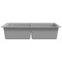Fregadero encastrable de granito gris de dos cubetas de , Fregaderos - Ref: Foro24-141676, Precio: 262,00 €, Descuento: %
