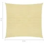 Toldo de vela beige HDPE 160 g/m² 6x6 m de , Sombrillas - Ref: Foro24-311114, Precio: 70,36 €, Descuento: %