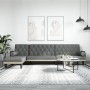 Sofá cama en forma de L tela gris oscuro 260x140x70 cm de , Sofás - Ref: Foro24-3157273, Precio: 460,38 €, Descuento: %