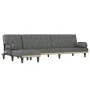 Sofá cama en forma de L tela gris oscuro 260x140x70 cm de , Sofás - Ref: Foro24-3157273, Precio: 461,80 €, Descuento: %