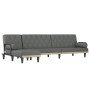 Sofá cama en forma de L tela gris oscuro 260x140x70 cm de , Sofás - Ref: Foro24-3157273, Precio: 460,38 €, Descuento: %