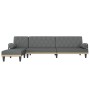 Sofá cama en forma de L tela gris oscuro 260x140x70 cm de , Sofás - Ref: Foro24-3157273, Precio: 460,38 €, Descuento: %