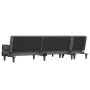 Sofá cama en forma de L tela gris oscuro 260x140x70 cm de , Sofás - Ref: Foro24-3157273, Precio: 461,80 €, Descuento: %