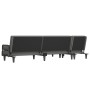 Sofá cama en forma de L tela gris oscuro 260x140x70 cm de , Sofás - Ref: Foro24-3157273, Precio: 460,38 €, Descuento: %