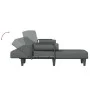 Sofá cama en forma de L tela gris oscuro 260x140x70 cm de , Sofás - Ref: Foro24-3157273, Precio: 461,80 €, Descuento: %