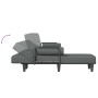 Sofá cama en forma de L tela gris oscuro 260x140x70 cm de , Sofás - Ref: Foro24-3157273, Precio: 460,38 €, Descuento: %