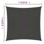 Toldo de vela gris antracita HDPE 160 g/m² 7x7 m de , Sombrillas - Ref: Foro24-311060, Precio: 91,15 €, Descuento: %