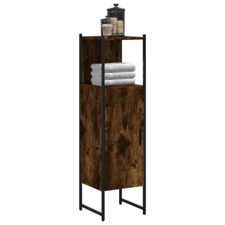 Armario de baño madera ingeniería roble ahumado 33x33x120,5 cm de , Tocadores de baño - Ref: Foro24-842468, Precio: 62,64 €, ...