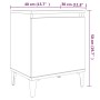 Mesita de noche con patas de metal roble ahumado 40x30x50 cm de vidaXL, Mesitas de noche - Ref: Foro24-813116, Precio: 38,70 ...