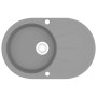 Fregadero de cocina de granito con un seno ovalado gris de , Fregaderos - Ref: Foro24-142959, Precio: 186,76 €, Descuento: %