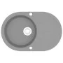 Granite kitchen sink with a gray oval bowl by , Sinks - Ref: Foro24-142959, Price: 198,36 €, Discount: %