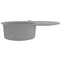 Granite kitchen sink with a gray oval bowl by , Sinks - Ref: Foro24-142959, Price: 198,36 €, Discount: %