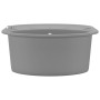 Fregadero de cocina de granito con un seno ovalado gris de , Fregaderos - Ref: Foro24-142959, Precio: 186,76 €, Descuento: %