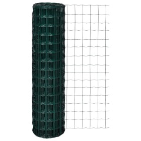 Set de euro valla acero verde 25x1,5 m de , Paneles de vallas - Ref: Foro24-140581, Precio: 112,35 €, Descuento: %