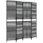 Biombo de 4 paneles ratán sintético negro de , Divisores de ambientes - Ref: Foro24-365392, Precio: 111,93 €, Descuento: %