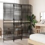 Biombo de 4 paneles ratán sintético negro de , Divisores de ambientes - Ref: Foro24-365392, Precio: 111,93 €, Descuento: %