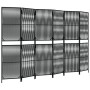Biombo de 6 paneles ratán sintético negro de , Divisores de ambientes - Ref: Foro24-365384, Precio: 148,41 €, Descuento: %