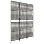 Biombo de 3 paneles ratán sintético gris de , Divisores de ambientes - Ref: Foro24-365390, Precio: 88,16 €, Descuento: %