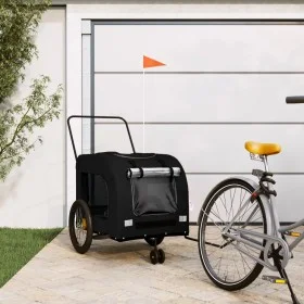 Remolque de bicicleta mascotas hierro tela Oxford negro de , Cochecitos para mascotas - Ref: Foro24-93863, Precio: 129,64 €, ...