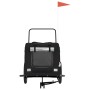 Remolque de bicicleta mascotas hierro tela Oxford negro de , Cochecitos para mascotas - Ref: Foro24-93863, Precio: 136,77 €, ...