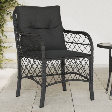 Sillones de jardín con cojines 2 uds ratán sintético negro de , Sillas de jardín - Ref: Foro24-365153, Precio: 162,36 €, Desc...