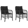 Sillones de jardín con cojines 2 uds ratán sintético negro de , Sillas de jardín - Ref: Foro24-365153, Precio: 162,36 €, Desc...