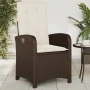Sillones reclinables jardín con cojines marrones 2 uds ratán PE de , Sillas de jardín - Ref: Foro24-365170, Precio: 267,25 €,...