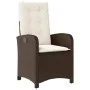 Sillones reclinables jardín con cojines marrones 2 uds ratán PE de , Sillas de jardín - Ref: Foro24-365170, Precio: 267,25 €,...