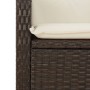 Sillones reclinables jardín con cojines marrones 2 uds ratán PE de , Sillas de jardín - Ref: Foro24-365170, Precio: 226,43 €,...