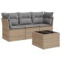 Juego de sofás jardín con cojines 4 pzas ratán sintético beige de , Conjuntos de jardín - Ref: Foro24-3249058, Precio: 263,33...
