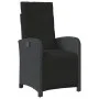 Sillón reclinable de jardín con reposapiés ratán PE negro de , Sillas de jardín - Ref: Foro24-365185, Precio: 133,37 €, Descu...