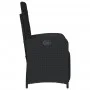 Sillón reclinable de jardín con reposapiés ratán PE negro de , Sillas de jardín - Ref: Foro24-365185, Precio: 133,37 €, Descu...