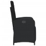 Sillón reclinable de jardín con reposapiés ratán PE negro de , Sillas de jardín - Ref: Foro24-365185, Precio: 125,85 €, Descu...