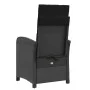 Sillón reclinable de jardín con reposapiés ratán PE negro de , Sillas de jardín - Ref: Foro24-365185, Precio: 133,37 €, Descu...