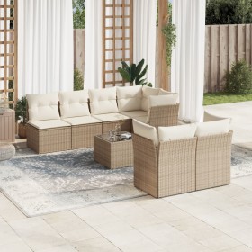 Juego de sofás de jardín con cojines beige 8 pzas ratán PE de , Conjuntos de jardín - Ref: Foro24-3249137, Precio: 521,43 €, ...