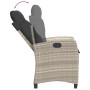 Sillones reclinables de jardín con cojines gris 2 uds ratán PE de , Sillas de jardín - Ref: Foro24-365222, Precio: 226,79 €, ...